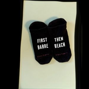 Pure Barre Socks - First Barre Then Beach